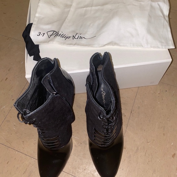 3.1 PhillipLim Harleth Suede Leather LaceUp Bootie - Picture 3 of 14